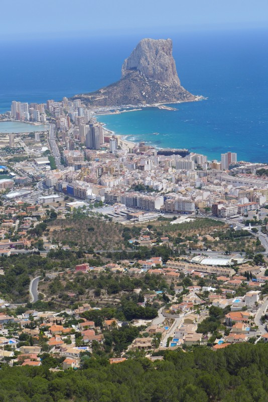 Calpe from high above the town